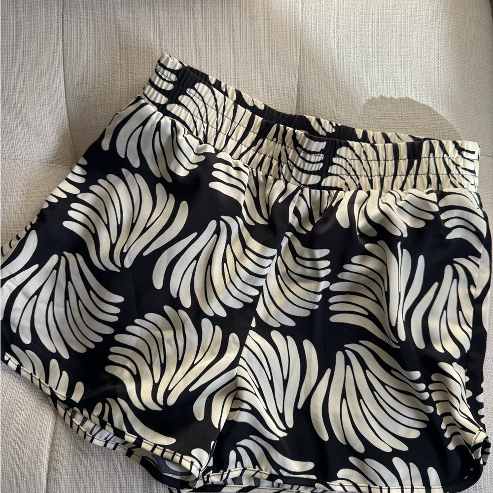 A New Day Black and White satin shell shorts